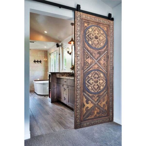 Hand Carved European French Brown Door