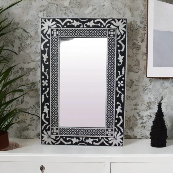 Bone Inlay Rectangular Mirror Frame