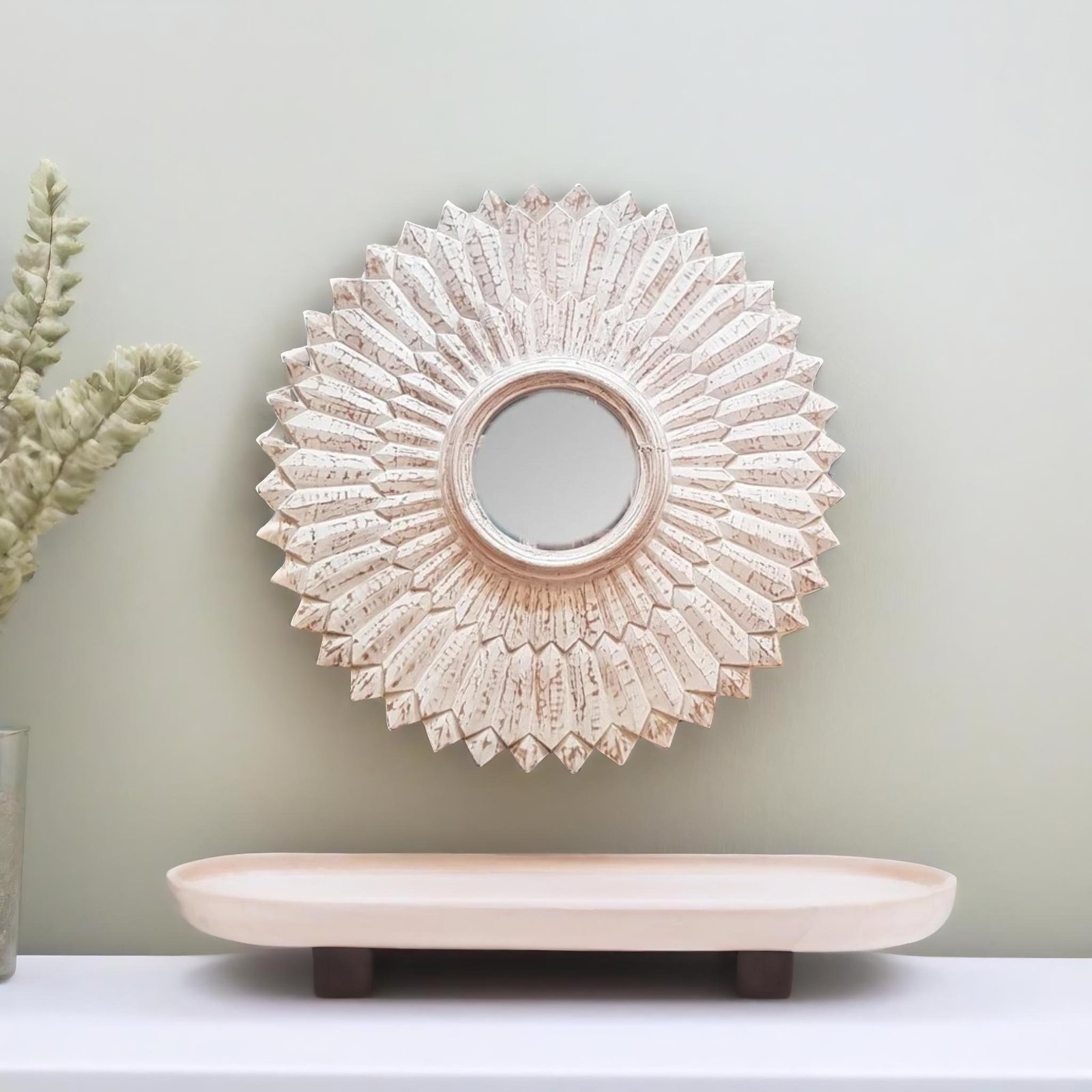 a81p.jpeg hand carved white flower mirror