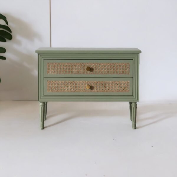 Rattan Large Bedside Table