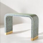 Bone Inlay Optical Console Table