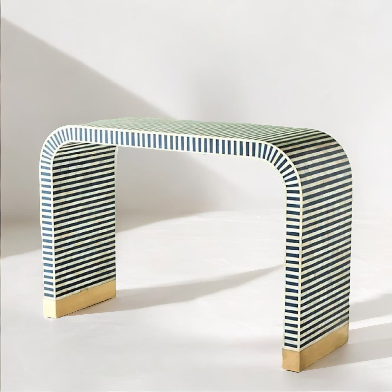 con-table.jpg Bone Inlay Optical Console Table