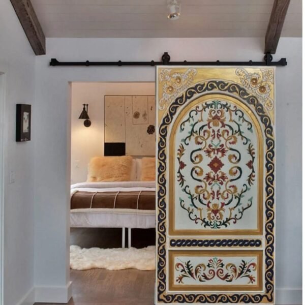 Hand Carved Arched Barn Door