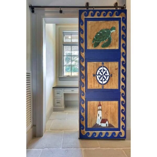 Hand Carved Nautical Barn Door