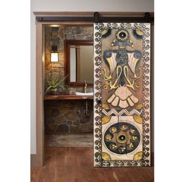Hand Carved Eagle Barn Door