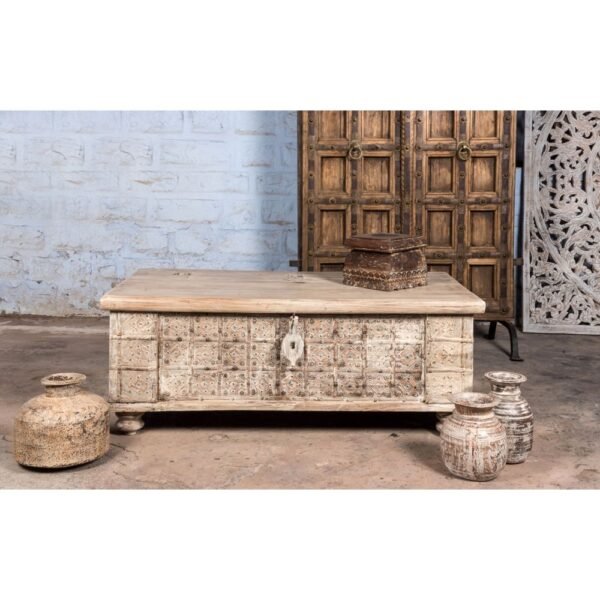 Hand Carved Pitara Chest Coffee Table