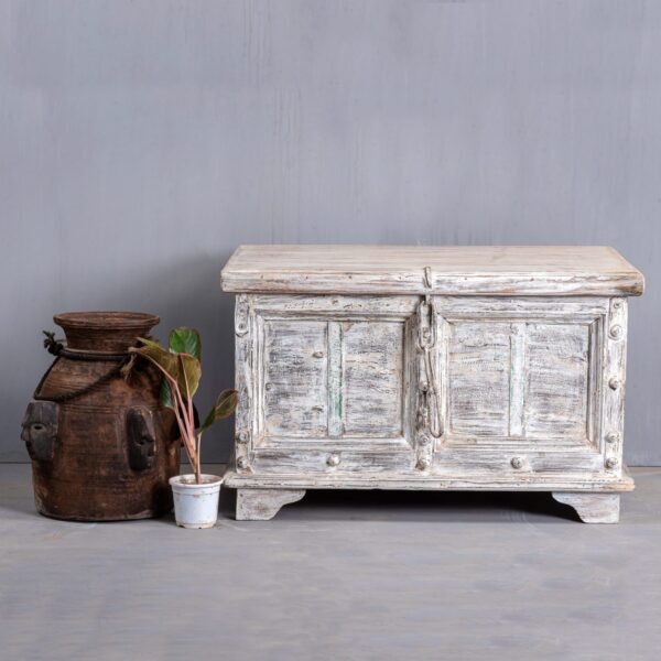 Hand Carved Pitara Wooden Coffee Table