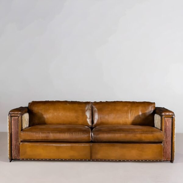 Modern Leather Cowboy Architect Sofa