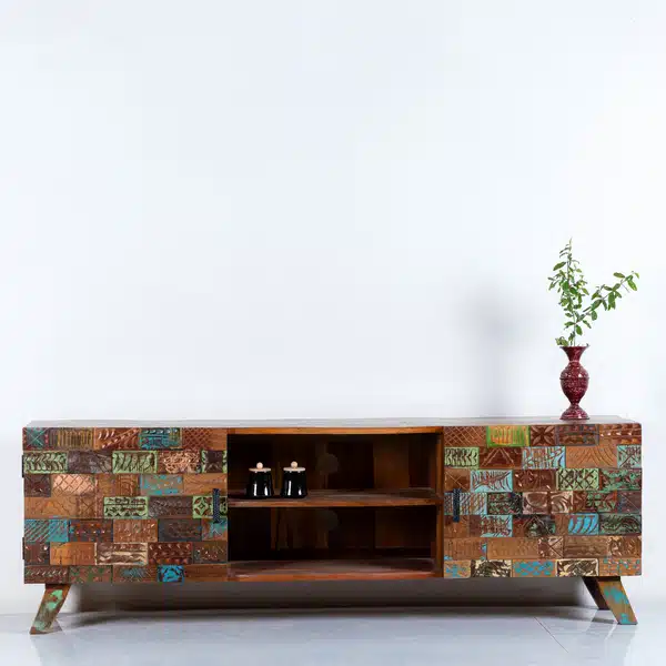Reclaimed Wood TV Cabinet Unit