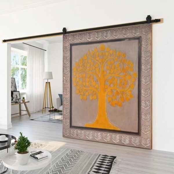 Hand Carved Tree Barn Door