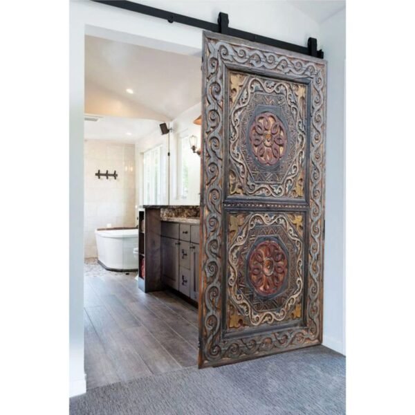Hand Carved Antique Roman Barn Door