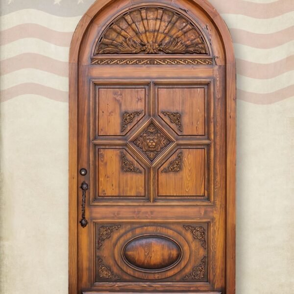 Tiger Carved Barn Door | Antique Doors | Farmhouse Sliding Barndoor | Custom Made Wooden interior Exterior Doors | Front Door | Wall Decor