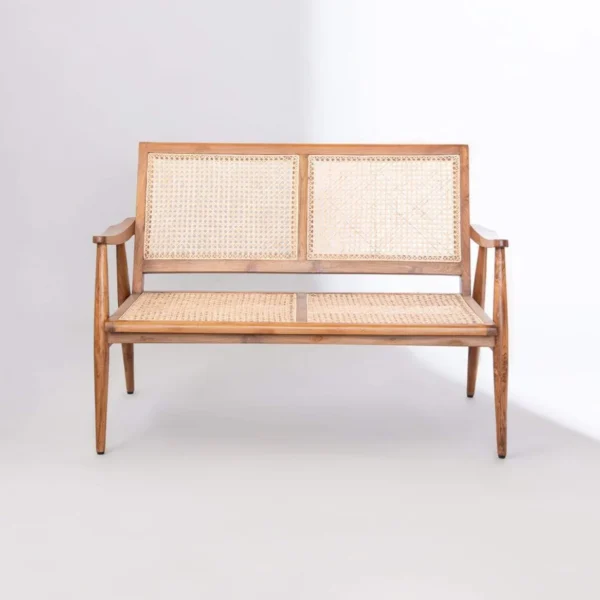 Rattan Natural Finish 2 Seater Bench