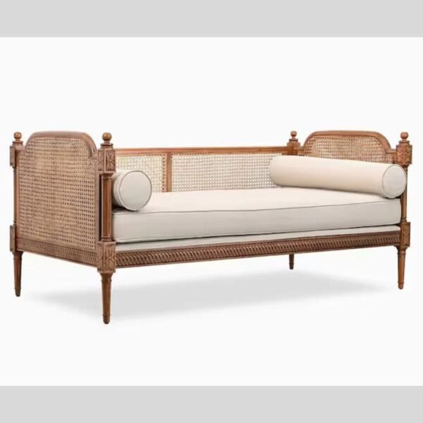 Handmade Rattan Caning Daybed Sofa