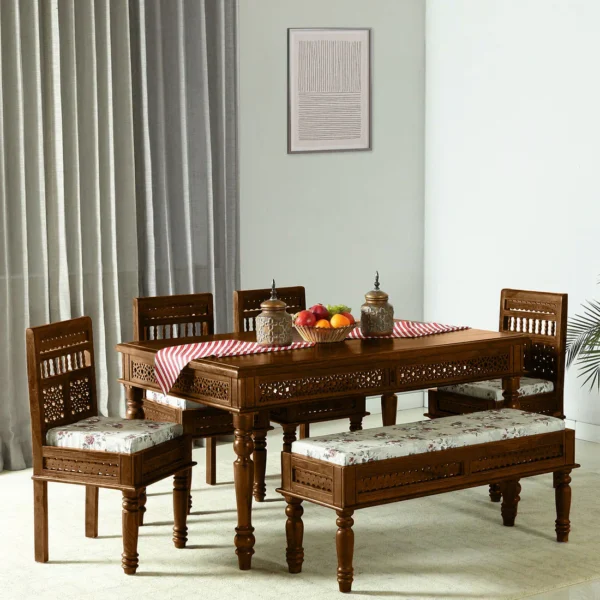 Traditional Dining Set With Bench